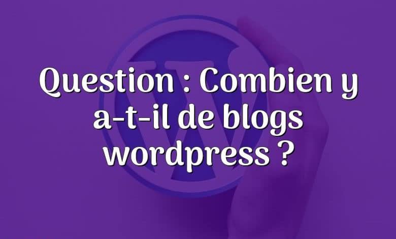 Question : Combien y a-t-il de blogs wordpress ?